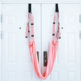 1pc Multifunctional Adjustable Yoga Strap For Stretching; Home Fitness Accessories (Color: pink)