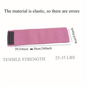 Yoga Resistance Band For Leg Thigh Hip Training, Elastic Pilates Stretch Belt For Women Home Gym Fitness Training (Color: pink)